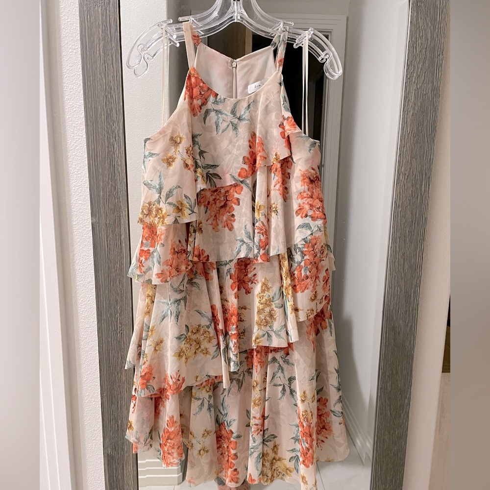 Floral and Feminine Tiered Mini Dress